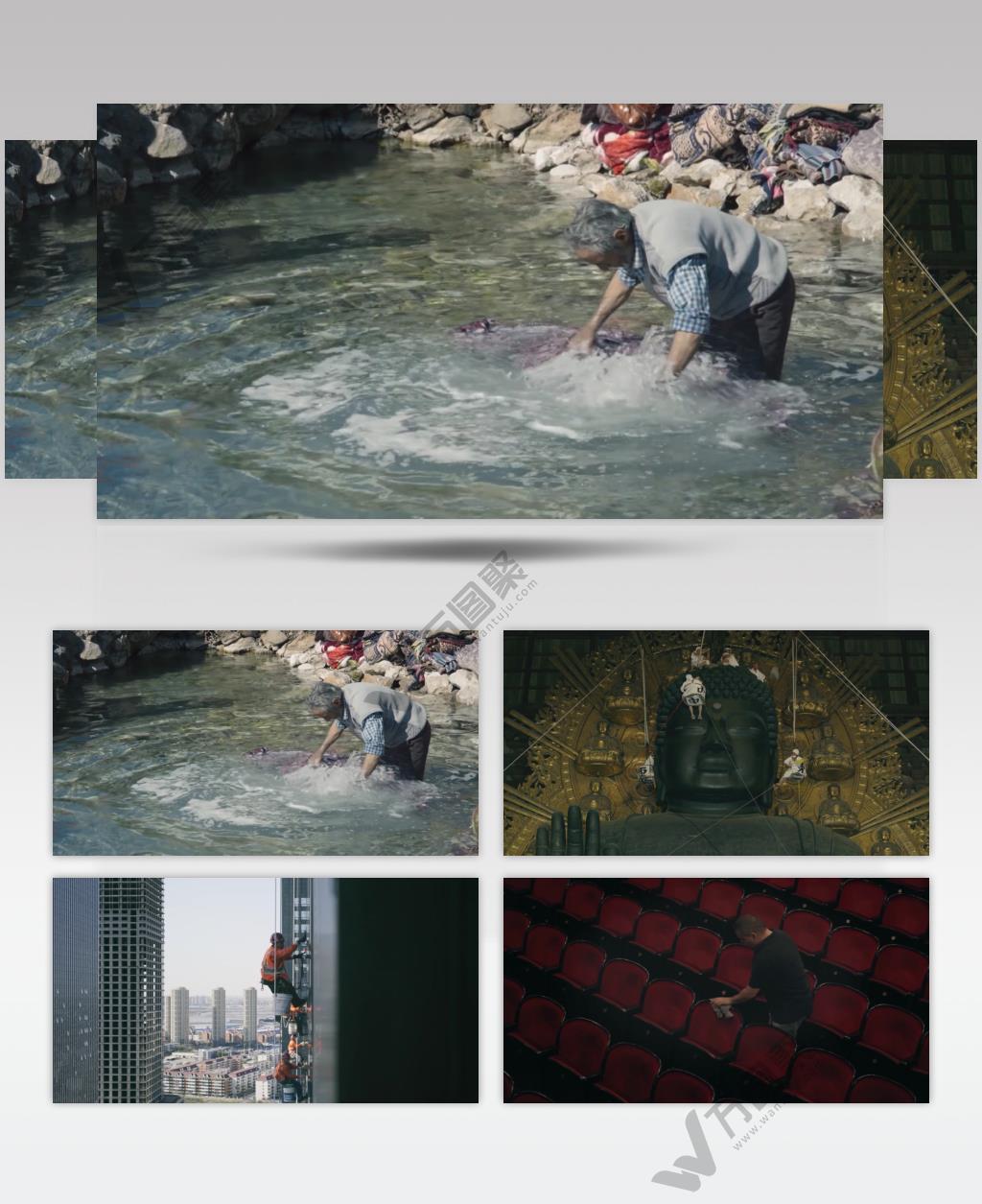 实拍搞清洁打扫卫生视频素材