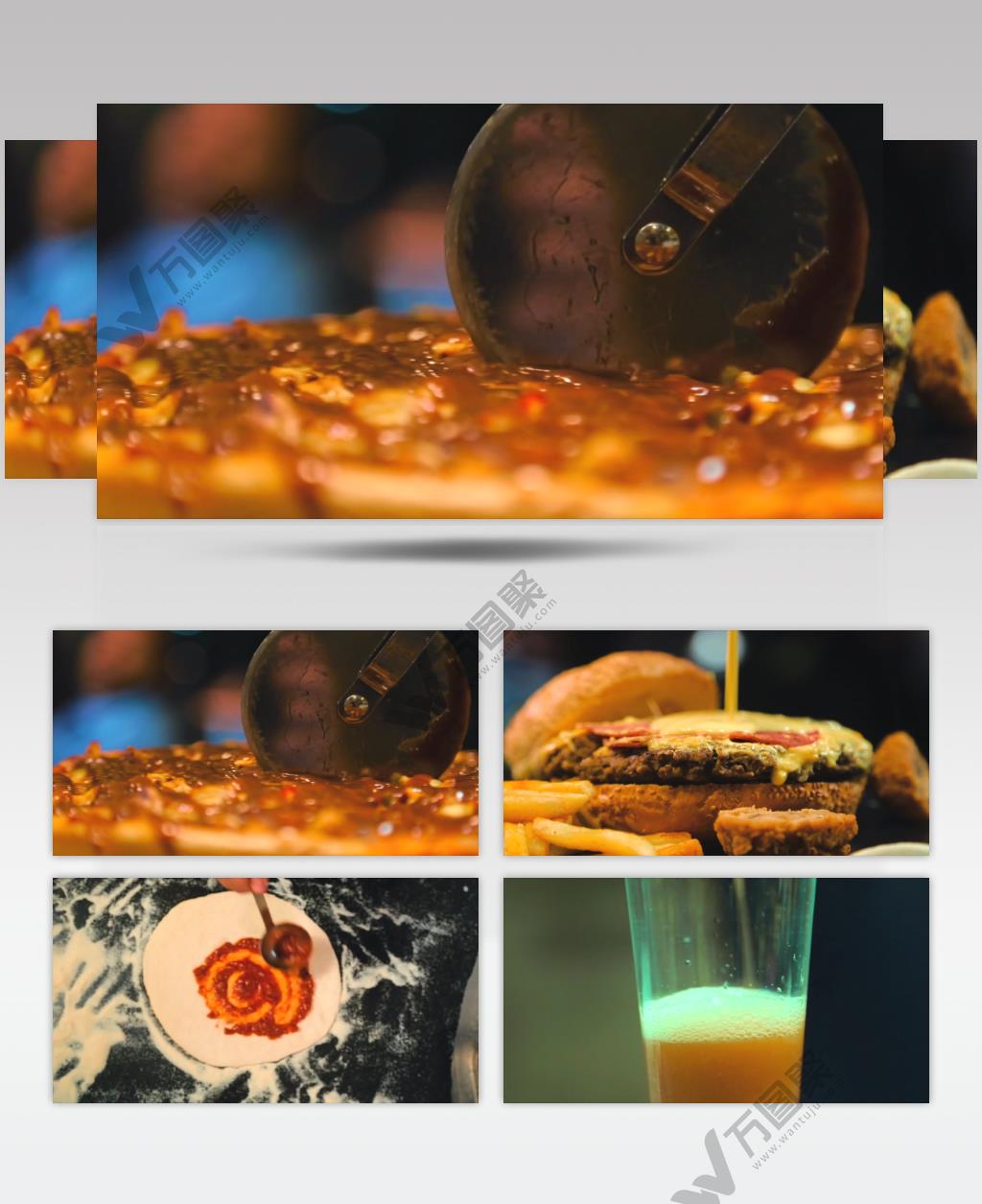 美食美味快餐厨艺精剪编辑视频素材