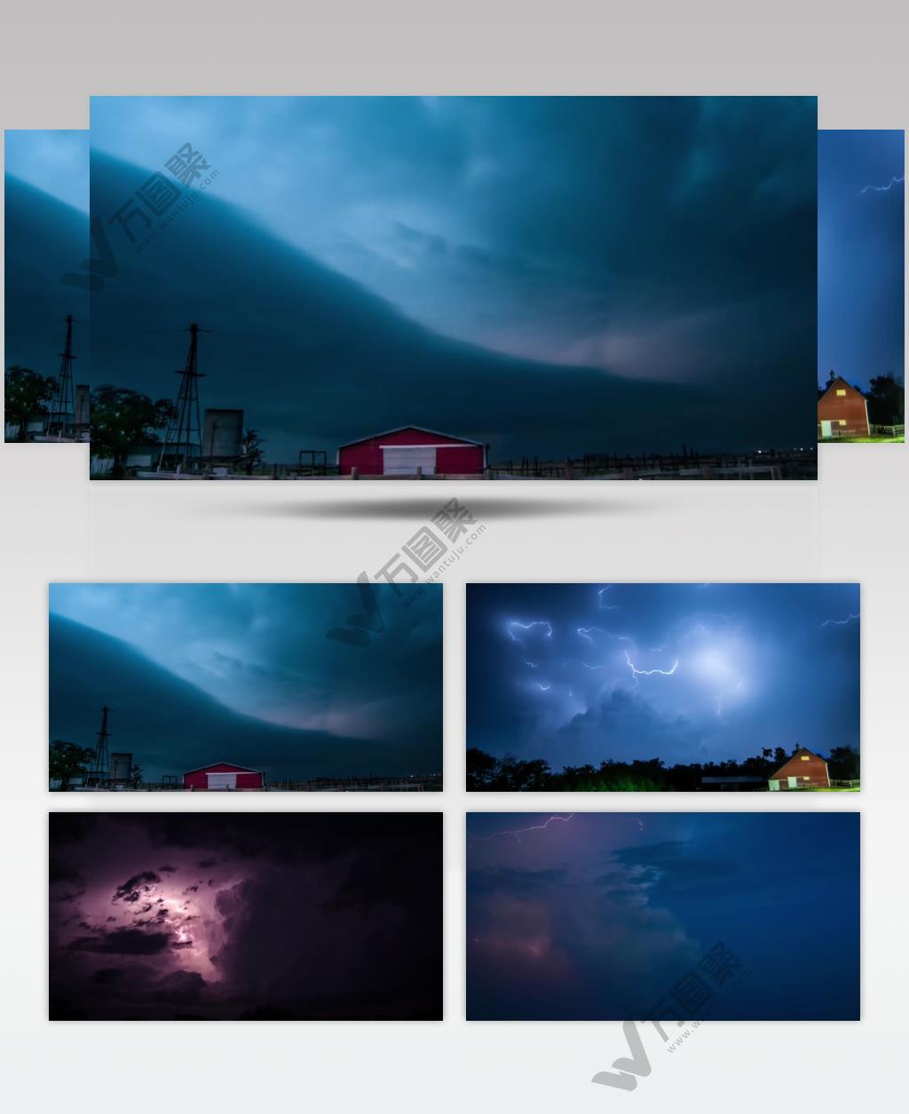 风雨雷电恶劣天气变化电闪雷鸣实拍视频素材