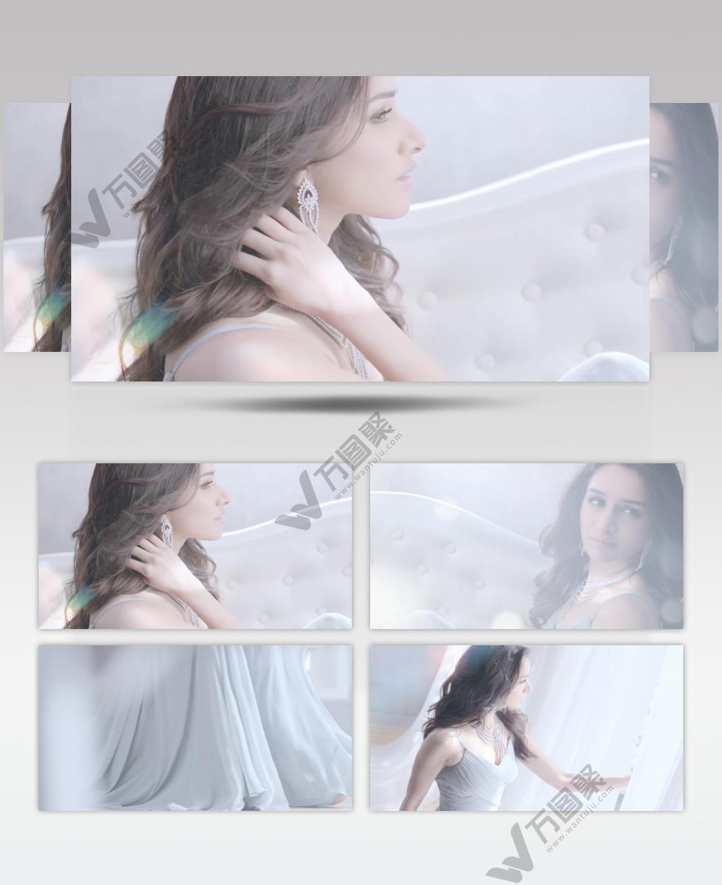 美女模特优美推窗