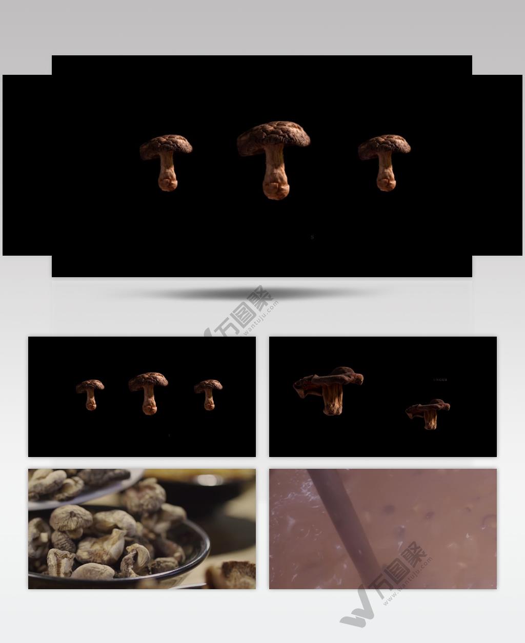 实拍特写菌菇蘑菇美味滋补菌菇汤制作视频素材