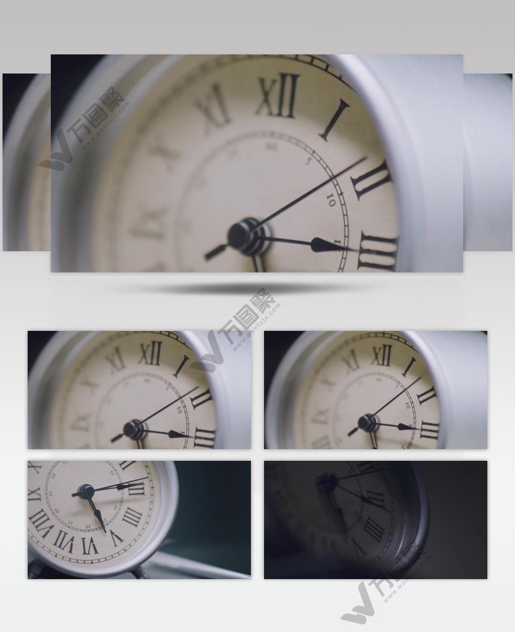 各种时钟的走动秒针动一格慢镜头写意视频素材