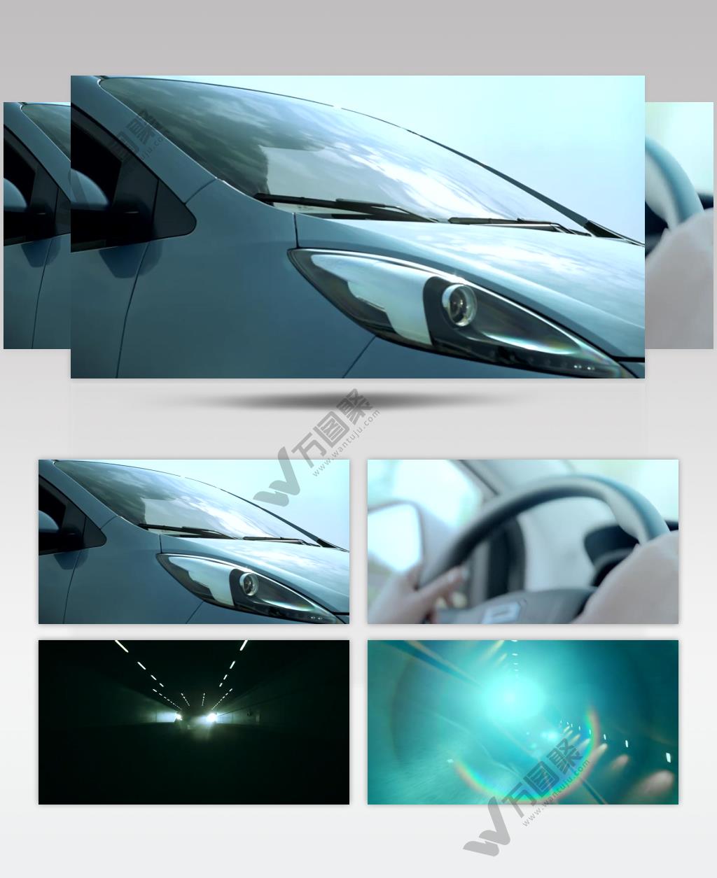 未来科技智能化电动汽车星球光束渲染宣传