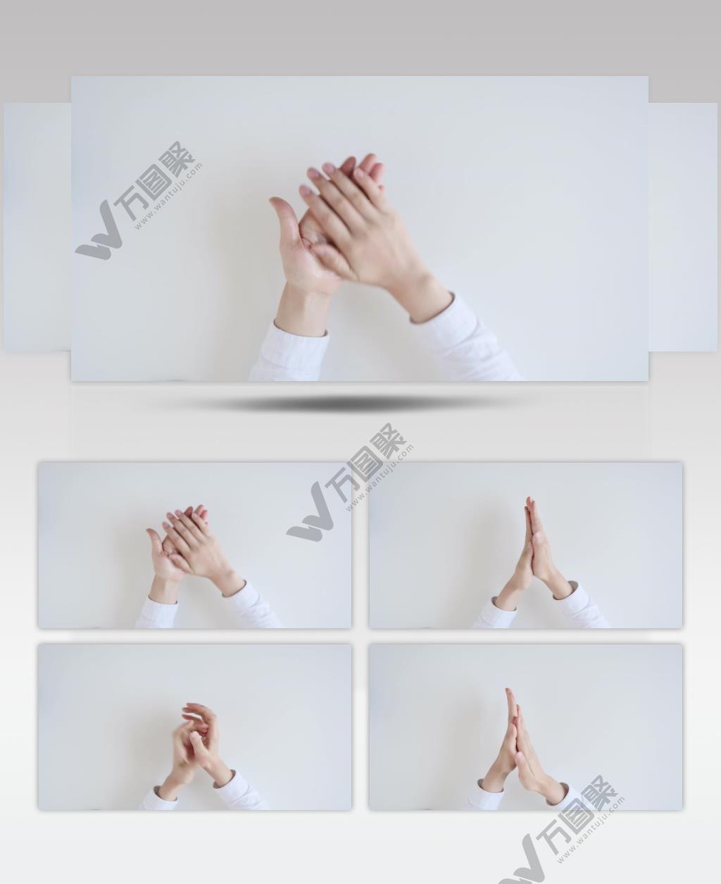 正确免洗洗手液洗手方法步骤4k视频素材