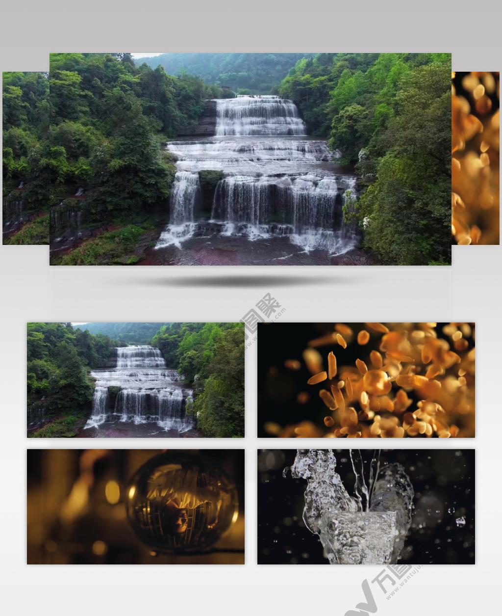 唯美山林山泉高山云雾飞鸟日出白酒宣传视频素材