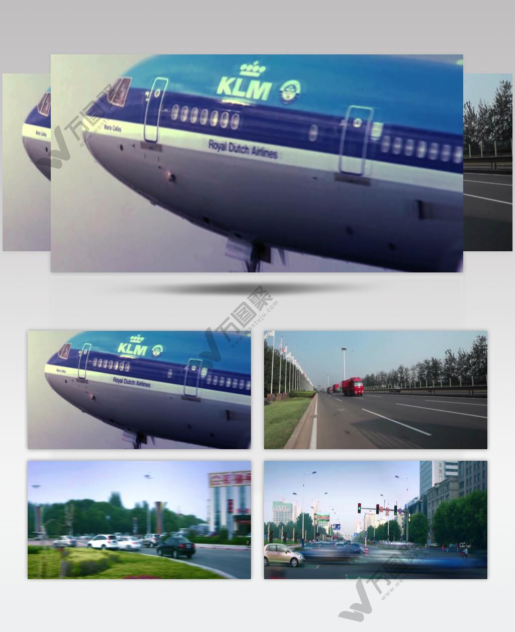 三维城市综合交通实拍视频素材