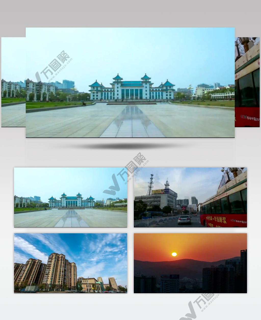 安徽 滁州 城市 延时 拍摄 人民 广场 图书馆