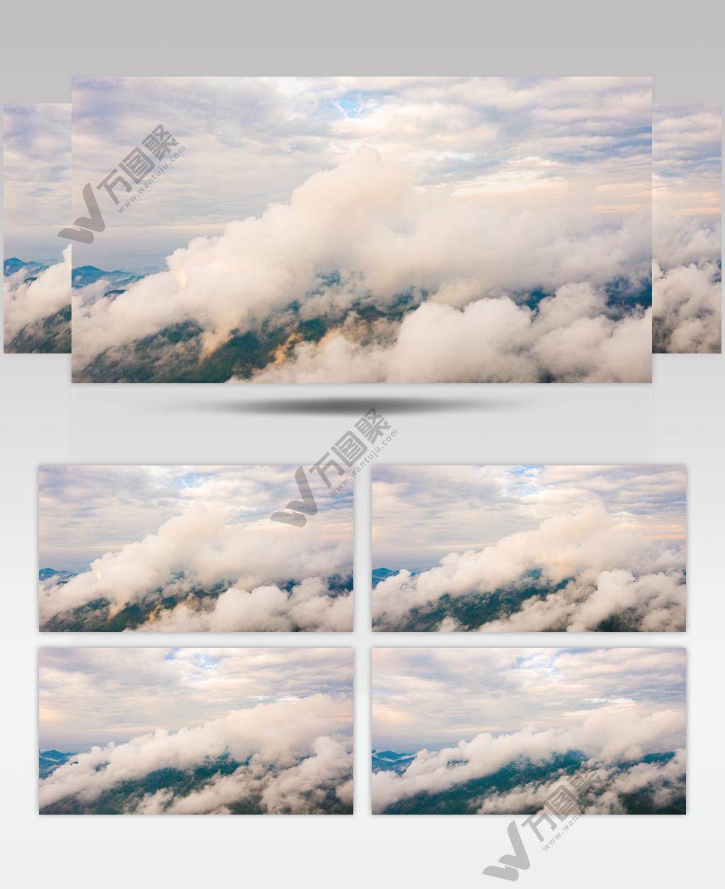 4k无人机航拍高山山区穿越云海延时视频