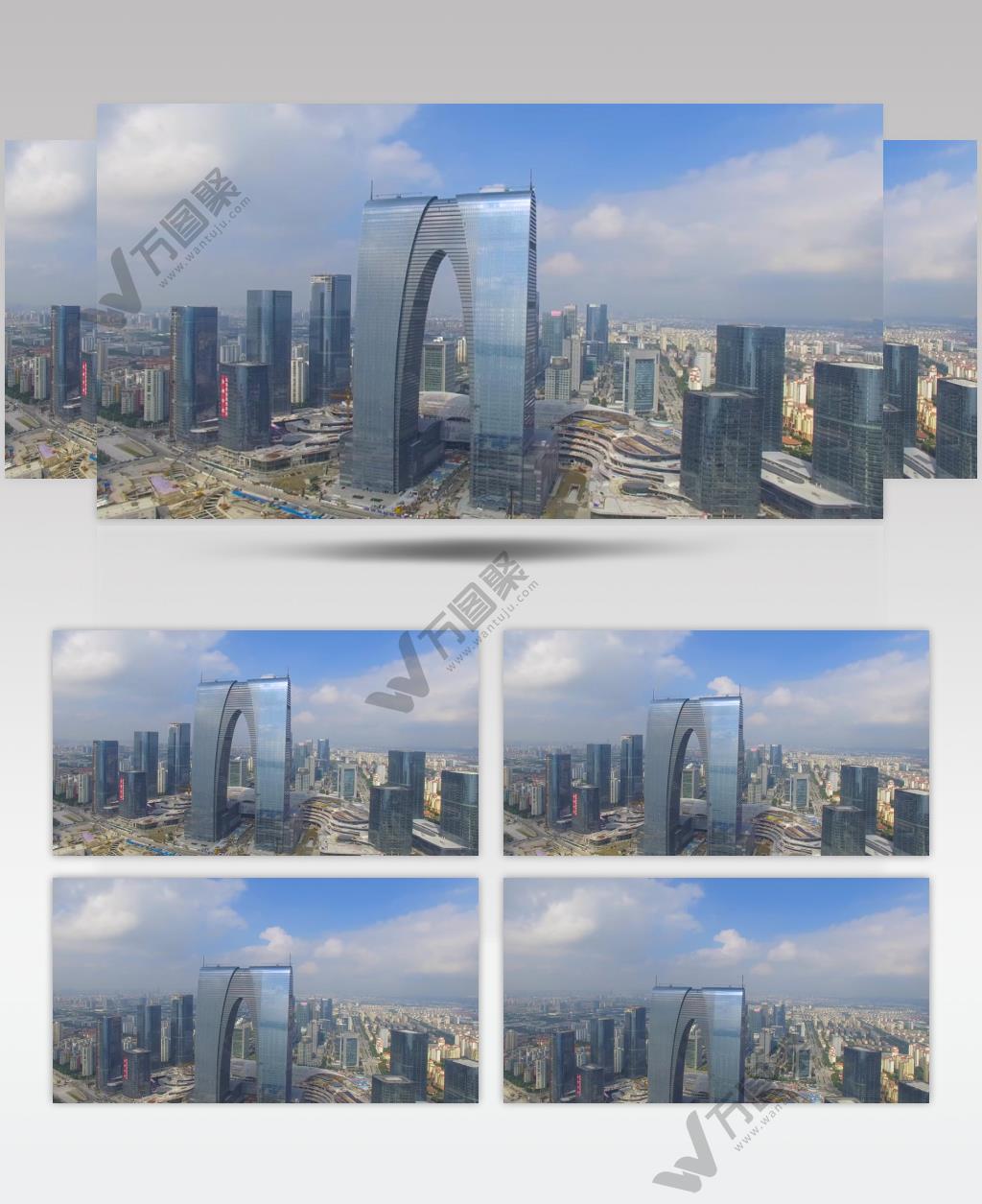 苏州金鸡湖航拍 城市景观航拍 东方之门 宣传视频实拍 4K