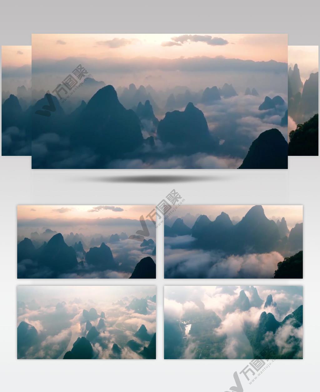 桂林风光云雾漓江宣传片视频素材