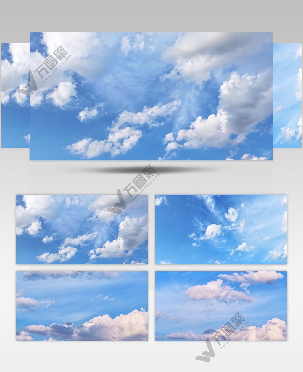 延时流云 蓝天上云卷云舒云海翻腾