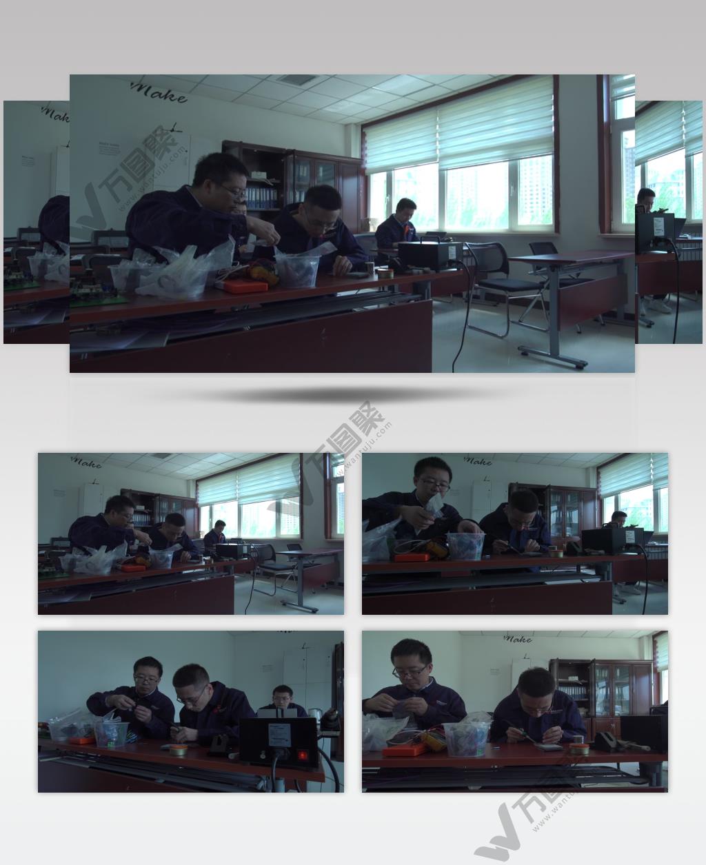 电力工程师焊接线路板