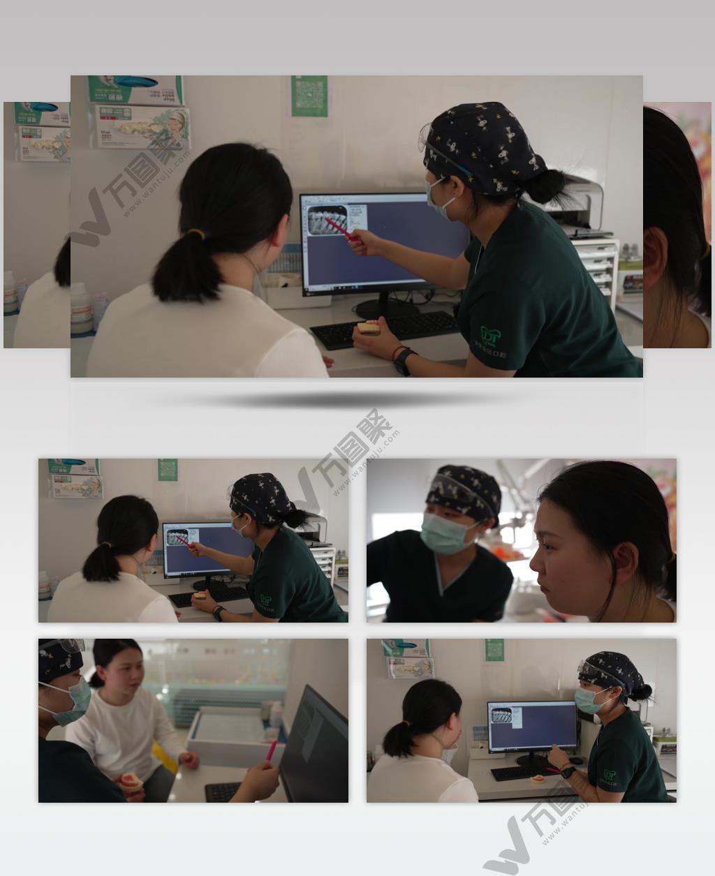 口腔科医生和病人沟通牙齿治疗方案