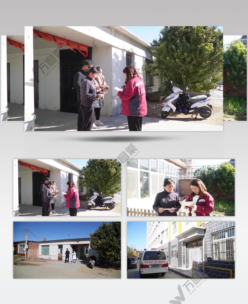 救护车行驶在农村乡路上急救