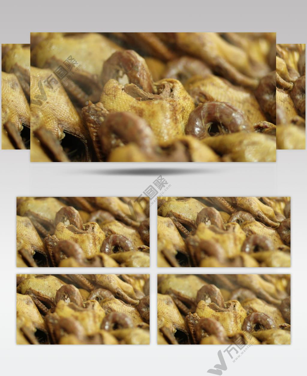 卤鸭子 食品 饮食 美食 高清视频素材 实拍素材 卤料食品