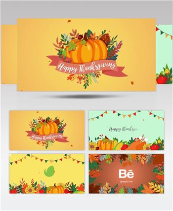 17567 简洁感恩节片头