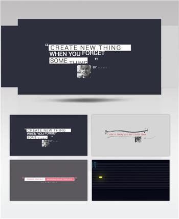 AE 15885 引号文字标题 ae素材源文件