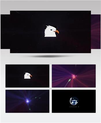 AE 15158 太空漩涡标志片头 ae素材