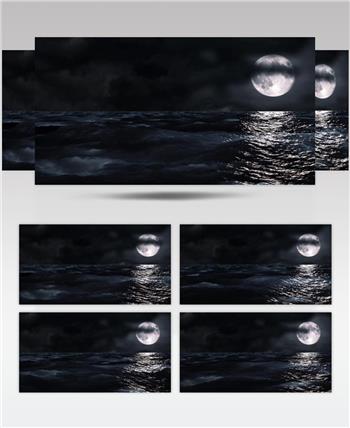 海上月亮的静态动画