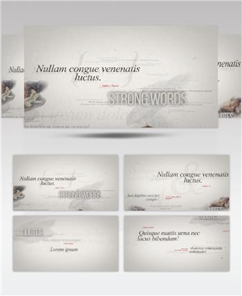 AE 15594 旧纸版式文字 ae素材源文件