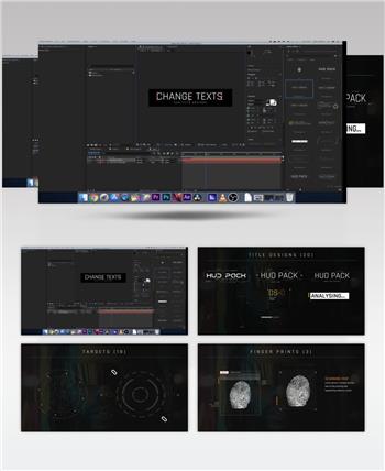 AE 16270 焦点UI文字标题 ae素材源文件