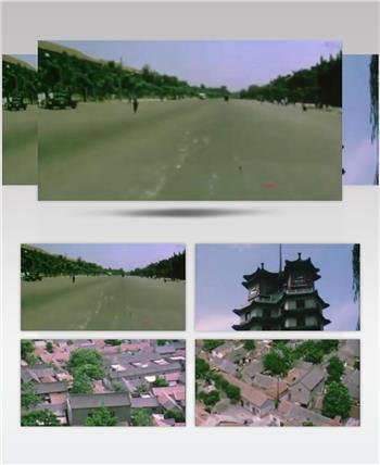 70年代的郑州金水路二七塔历史画面