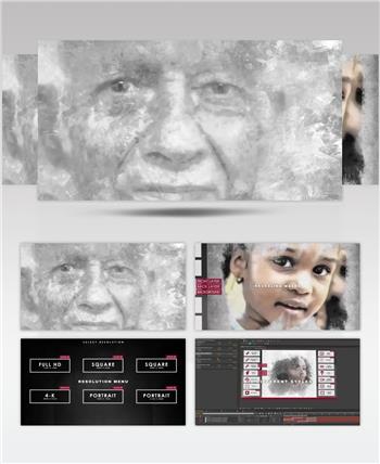 AE 15236 艺术照片展示 ae素材源文件