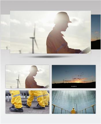 风力发电风能绿色能源实拍素材