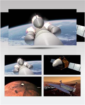 中国航天火星探测器动画演示