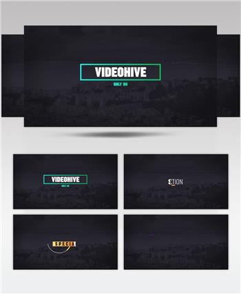 AE 15997 现代风格彩色标题 ae素材源文件