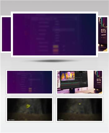 AE 17035 秋叶飘落 ae素材源文件