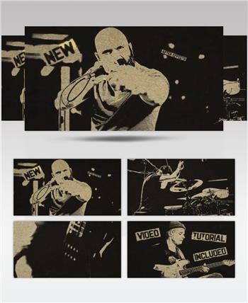 16240 杂渍灰旧效果片头