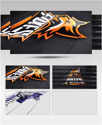 AE 15100 面板翻页效果标志动画 ae素材