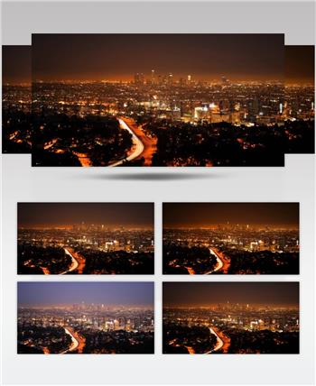 中国上海广州城市地标建筑高端办公楼夜景航拍宣传片高清视频素材城市夜景04