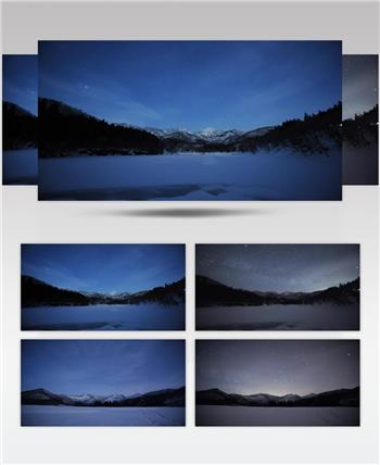 Moonlight_and_Milky_way_rising_at_Daigenta_Canyon延时摄影风光风景视频素材