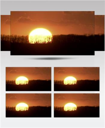 太阳02湖边高山云层星空城市乡村梯田日出日落风景高清实拍视频素材