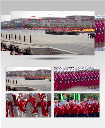 60国庆延时摄影 美丽风景延时拍摄 国庆节天安门北京人群欢呼高兴军队部队