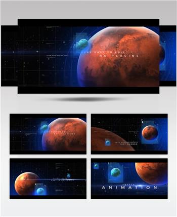 AE：科技感火星文字宣传片头ae特效素材下载网站