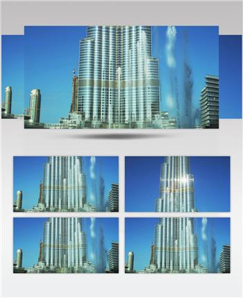 中国上海广州城市地标建筑高端办公楼夜景航拍宣传片高清视频素材现代城市05
