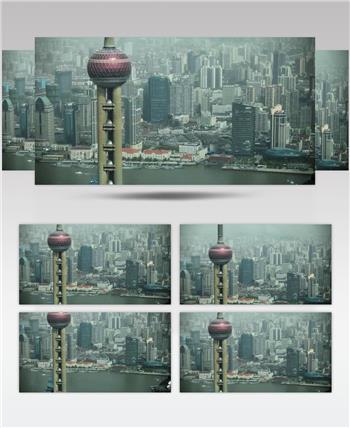 中国上海广州城市地标建筑高端办公楼夜景航拍宣传片高清视频素材城市22