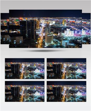 中国上海广州城市地标建筑高端办公楼夜景航拍宣传片高清视频素材城市夜景03