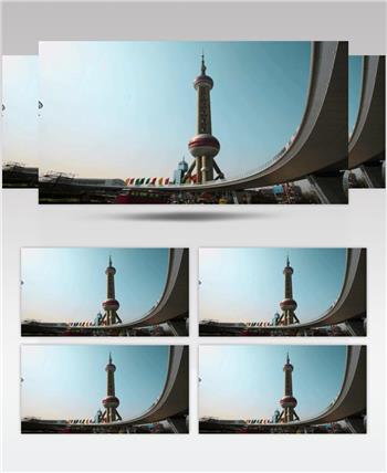 中国上海广州城市地标建筑高端办公楼夜景航拍宣传片高清视频素材城市23