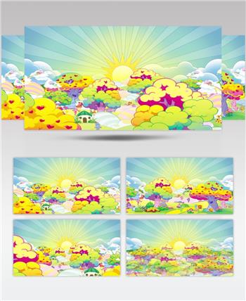 D217-3 彩虹 太阳公公卡通素材