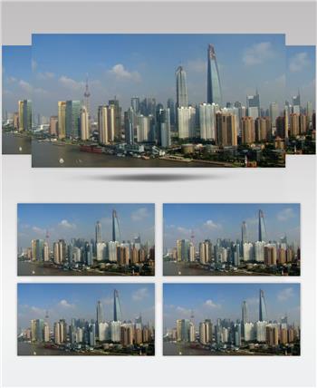 中国上海广州城市地标建筑高端办公楼夜景航拍宣传片高清视频素材现代城市15