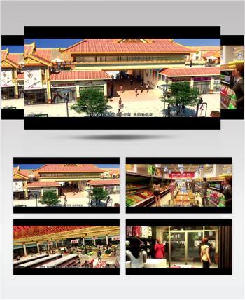 潞江商贸中心3D超市农贸市场 三维房地产动画形象宣传片 建筑漫游 三维游历房地产动画 建筑三维动画