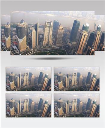 中国上海广州城市地标建筑高端办公楼夜景航拍宣传片高清视频素材城市20