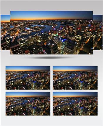 中国上海广州城市地标建筑高端办公楼夜景航拍宣传片高清视频素材城市夜景20
