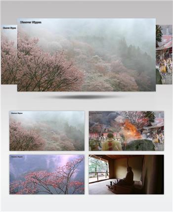［4K］ 吉野山仙境 4K片源 超高清实拍视频素材 自然风景山水花草树木瀑布超清素材