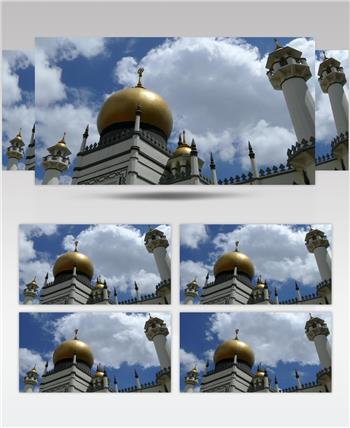 伊斯兰寺庙和天空