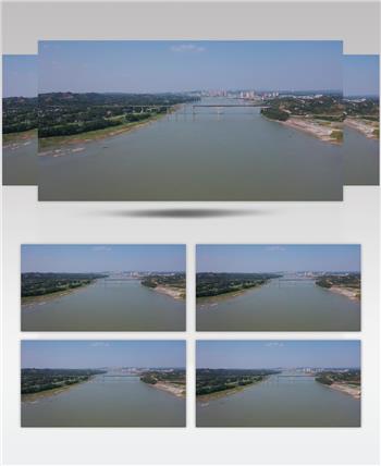 长江 航道 水域 河流 城市 航拍视频素材 实拍视频素材